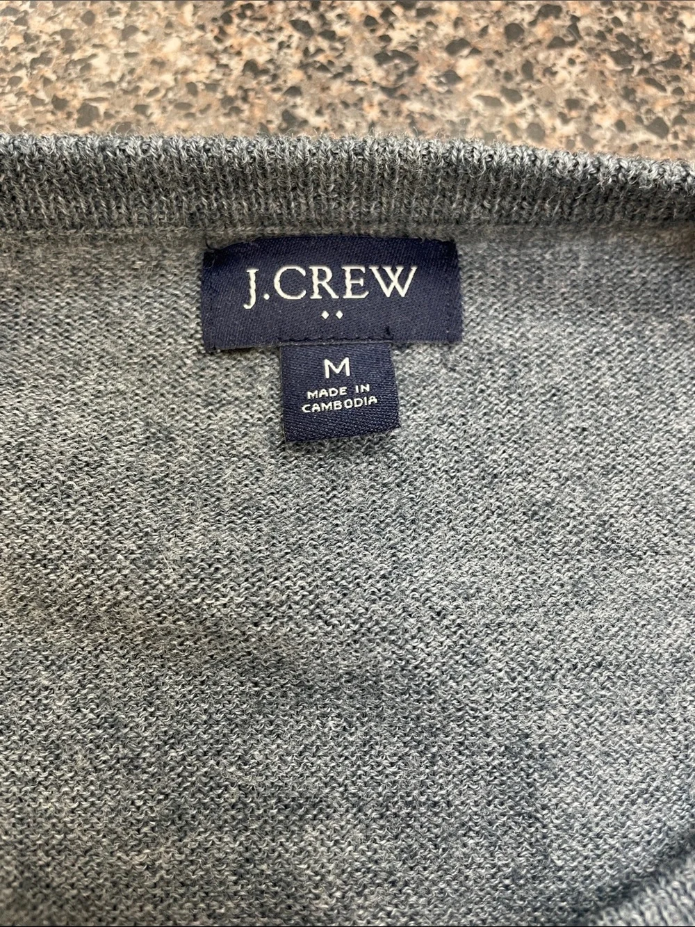 J. Crew Men's Crewneck Sweater in Gray/Blue